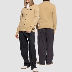 PLAY COMME DES GARÇONS 100% Wool V-Neck Button Front Cardigan US Sz M Unisex